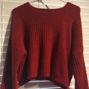Red Cropped Sweater